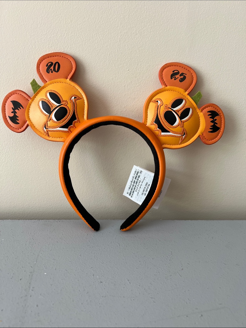 Disney Orange Pumpkin Mickey Ear Headband
